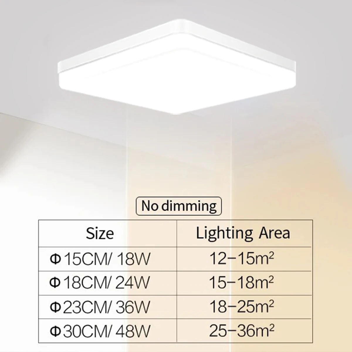 Quadratische LED-Deckenleuchte für Wohnzimmer, 110 V, 220 V, moderne Deckenleuchte, 18 W, 24 W, 36 W, 48 W, Schlafzimmerbeleuchtung, Badezimmer, Küche, Beleuchtung