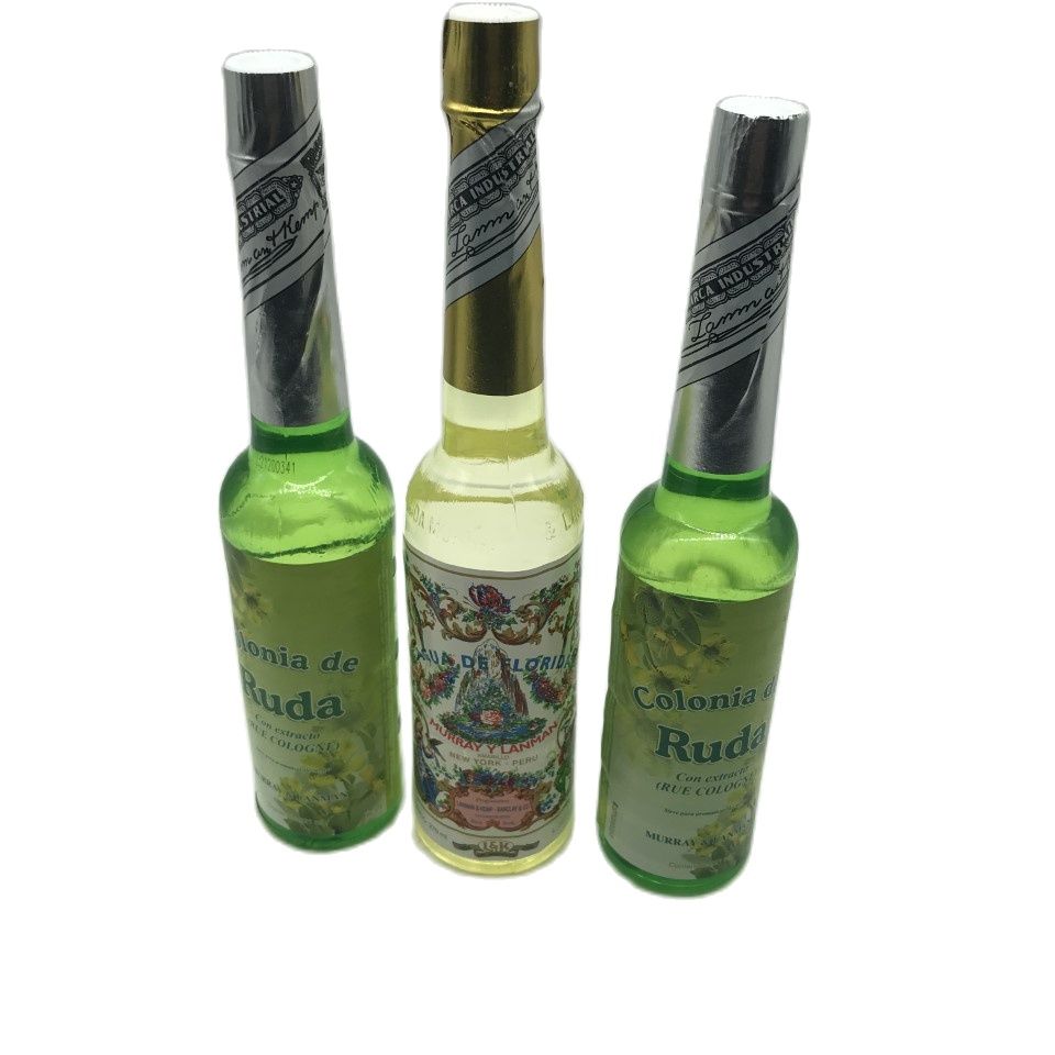Zestaw 3 butelek na wodę: 1 normalna, 1 Palo Santo i 1 Rue 221 ml - Murray & Lanman Special Pack Made in Peru Known Worldwide