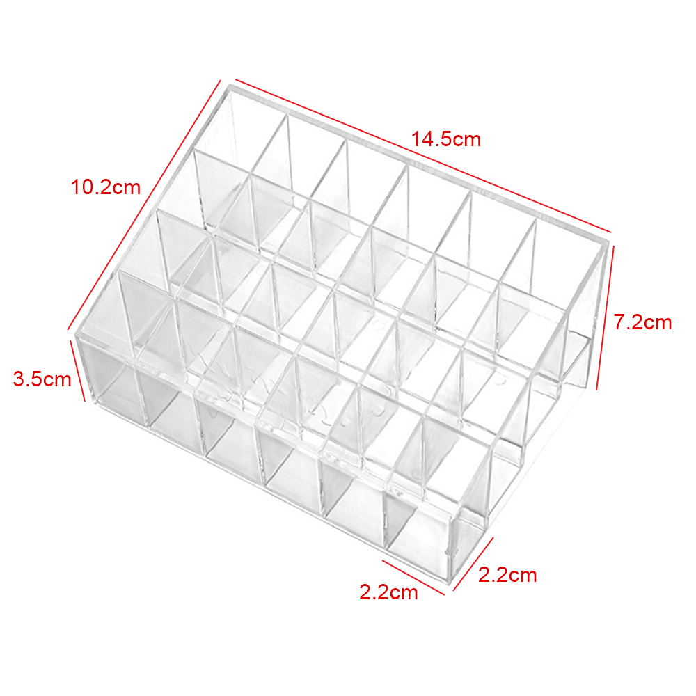24 Lipstick Makeup Organizer Storage Display Cosmetic Stand Holder Rack