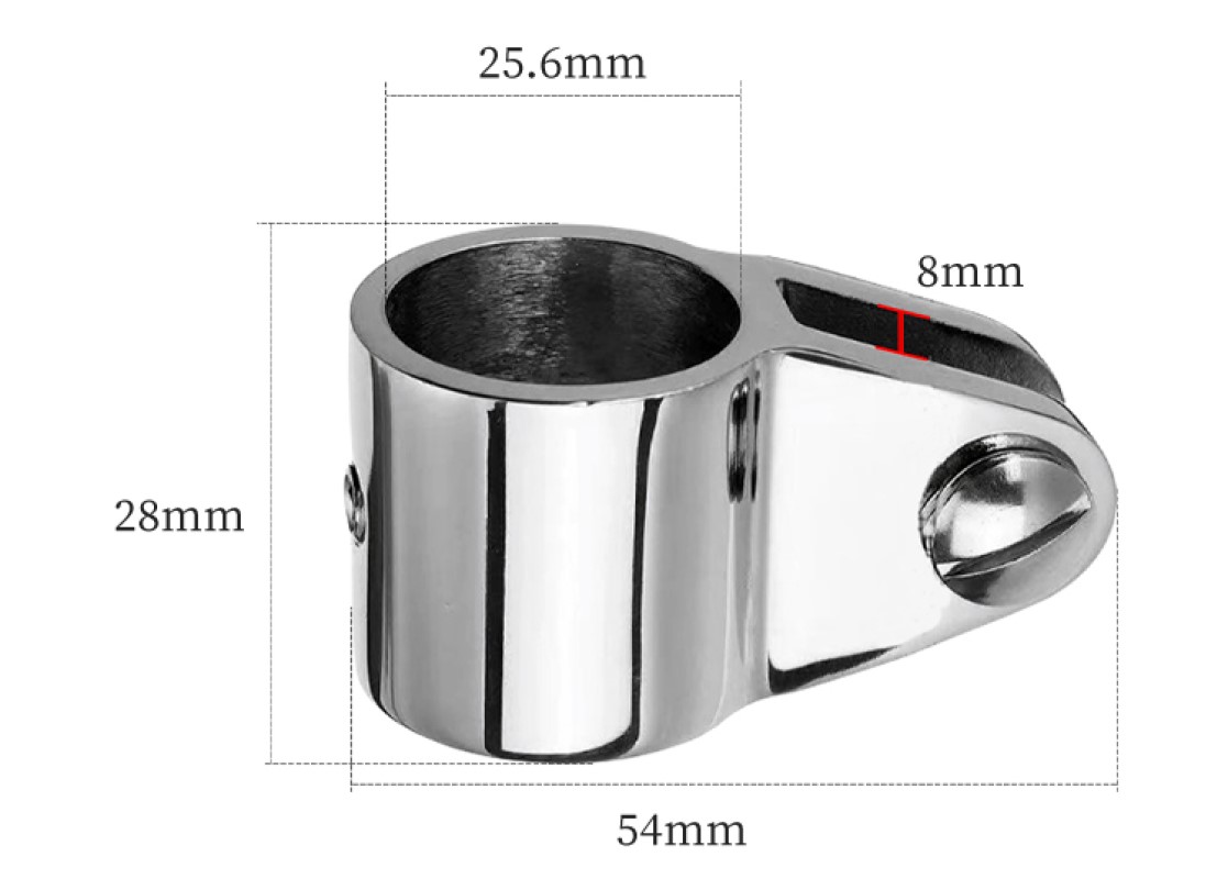 Marine Boat Bimini Top Fitting 25mm 30mm External Insert Tube Eye End Cap 316 Stainless Steel Top Caps Slide Cap
