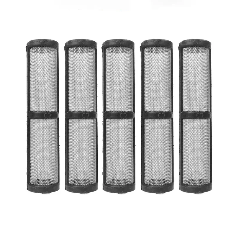 5 unids/set 60 malla pulverizador de pintura eléctrico sin aire filtro de bomba de pulverización para 390 395 495 595 pulverizador filtro de bomba de pulverización sin aire