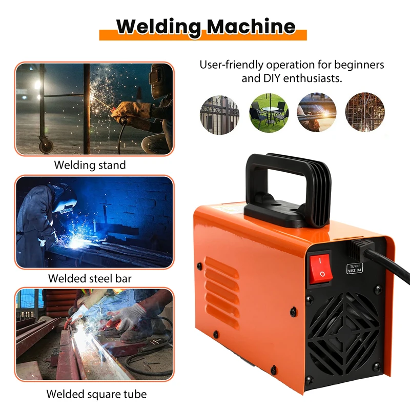 4000W MMA-250 Portable Welding Machine Inverter Arc Electric Welder Current Adjustable Compact Welding Machine EU Plug
