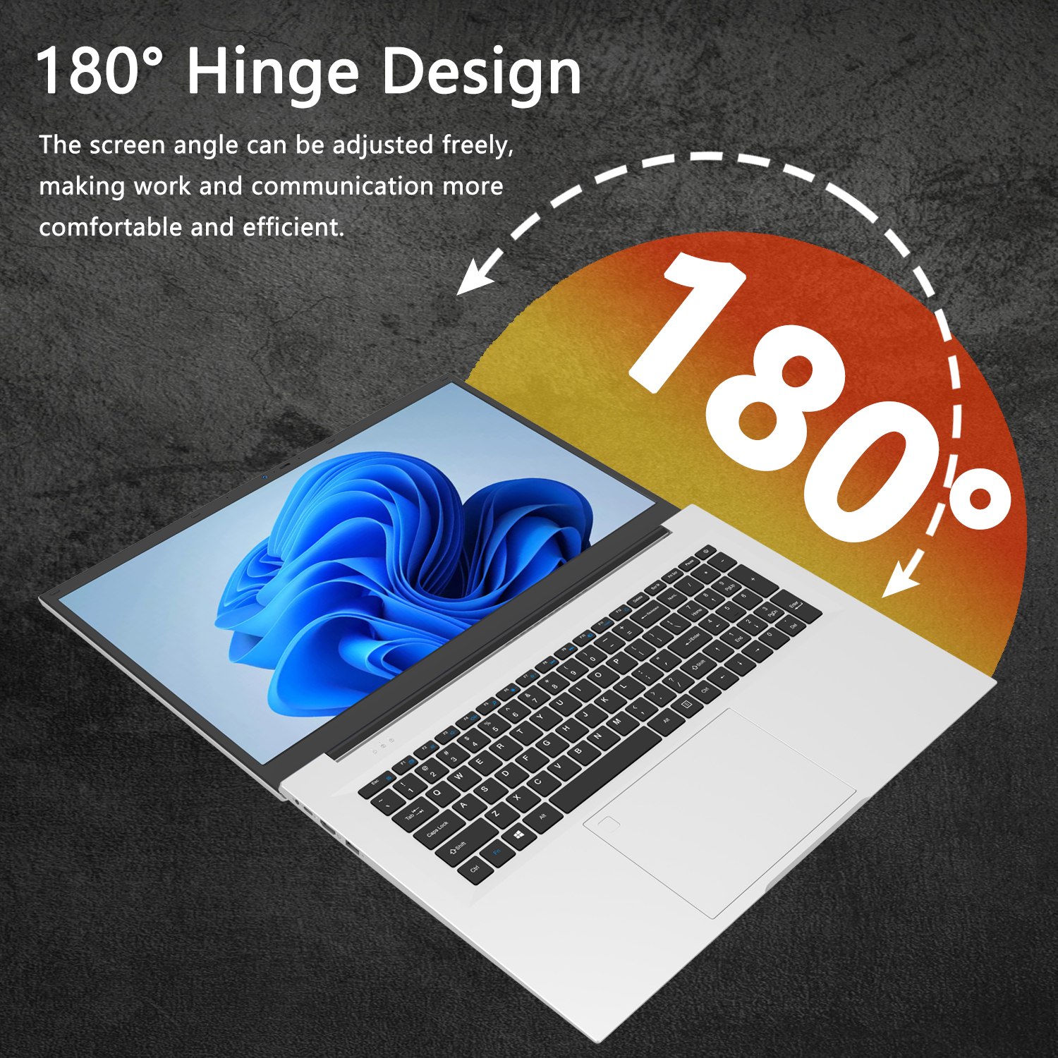 2025 nouveau 18.5 "ordinateur Portable 16GB RAM 512GB SSD Intel N150 Portable ordinateur Portable léger rétro-éclairé clavier empreinte digitale Windows 11