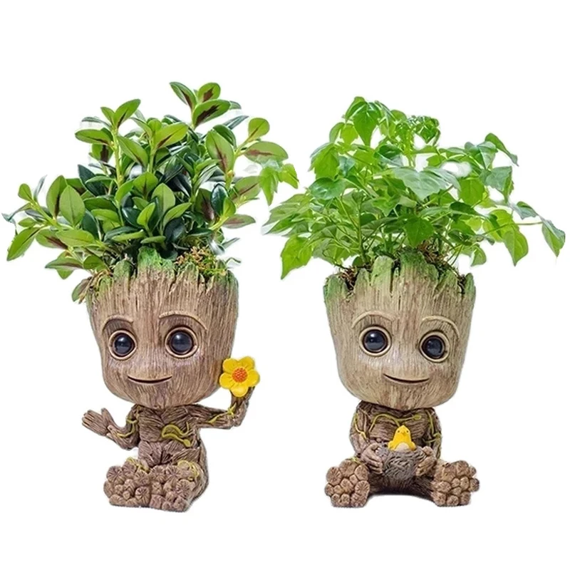 Artesanías de decoración del hogar, modelo en miniatura, exhibición de escritorio de oficina, figuritas de dibujos animados Groot, decoración artesanal, adorno de árbol para hombre, 5CM