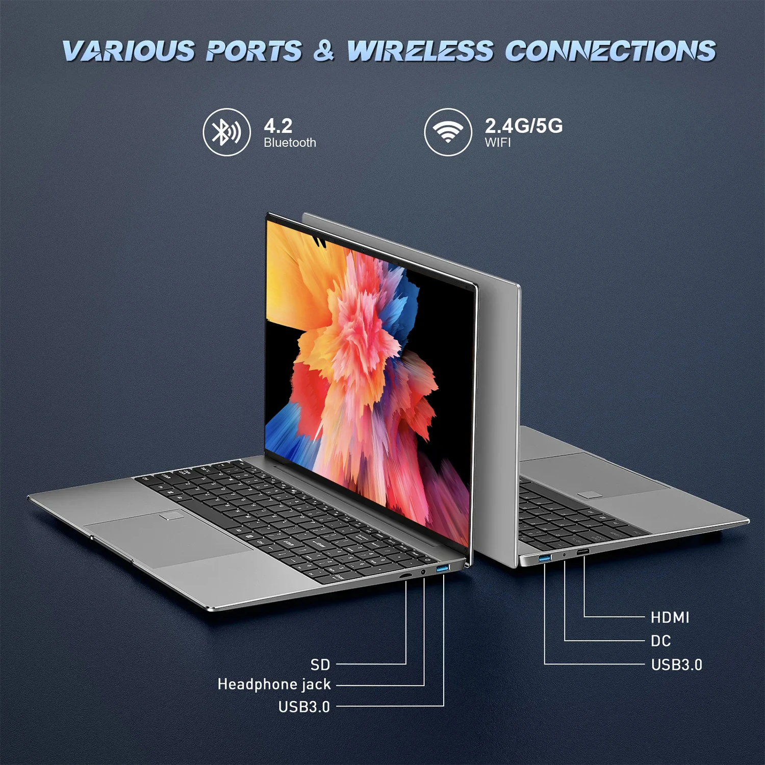 15.6 Cal Laptop 32GB Ram 2TB SSD Windows 11 Notebook komputer dla graczy N95 komputer biurowy z podświetlanym kamera Wifi linii papilarnych