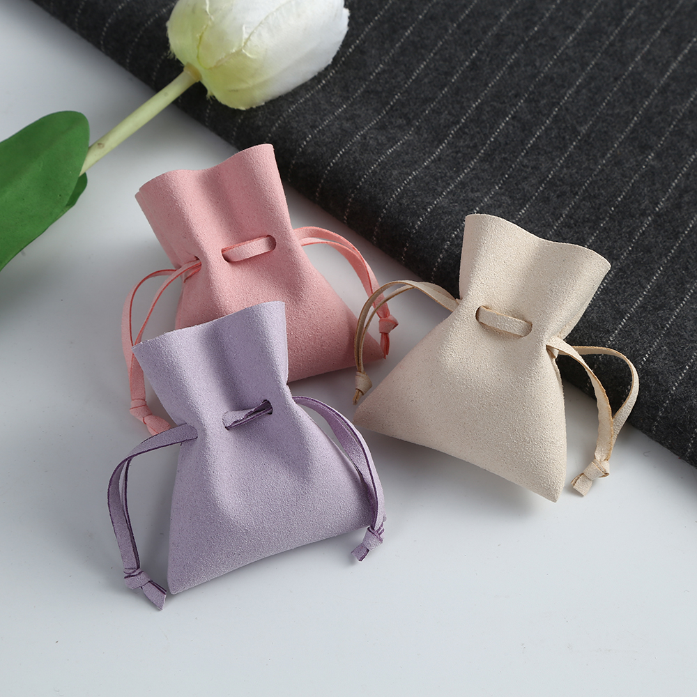 5 Stück Mikro faser beutel Schmuck Verpackung Umschlag Pilz klappe Organizer Tasche Ringe Ohrringe Anhänger Armband Geschenk paket