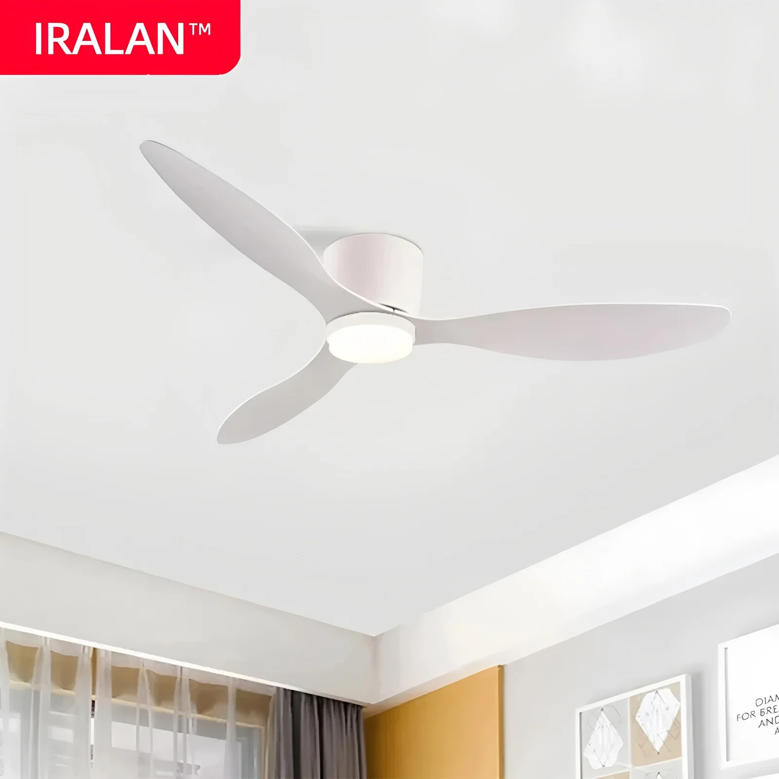 Iralan baixo piso moderno ventiladores de teto luz dc 30w ventilador de teto com controle remoto casa simples ventilador de teto com luzes