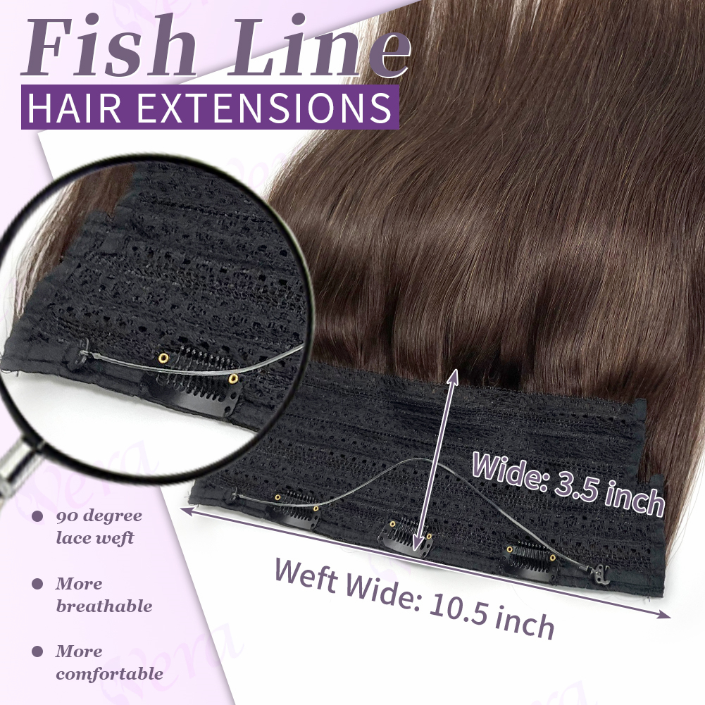Extensions de Cheveux Humains Longs Bruns Foncés à réinitialisation, Vrais Cheveux Humains, 26 Pouces