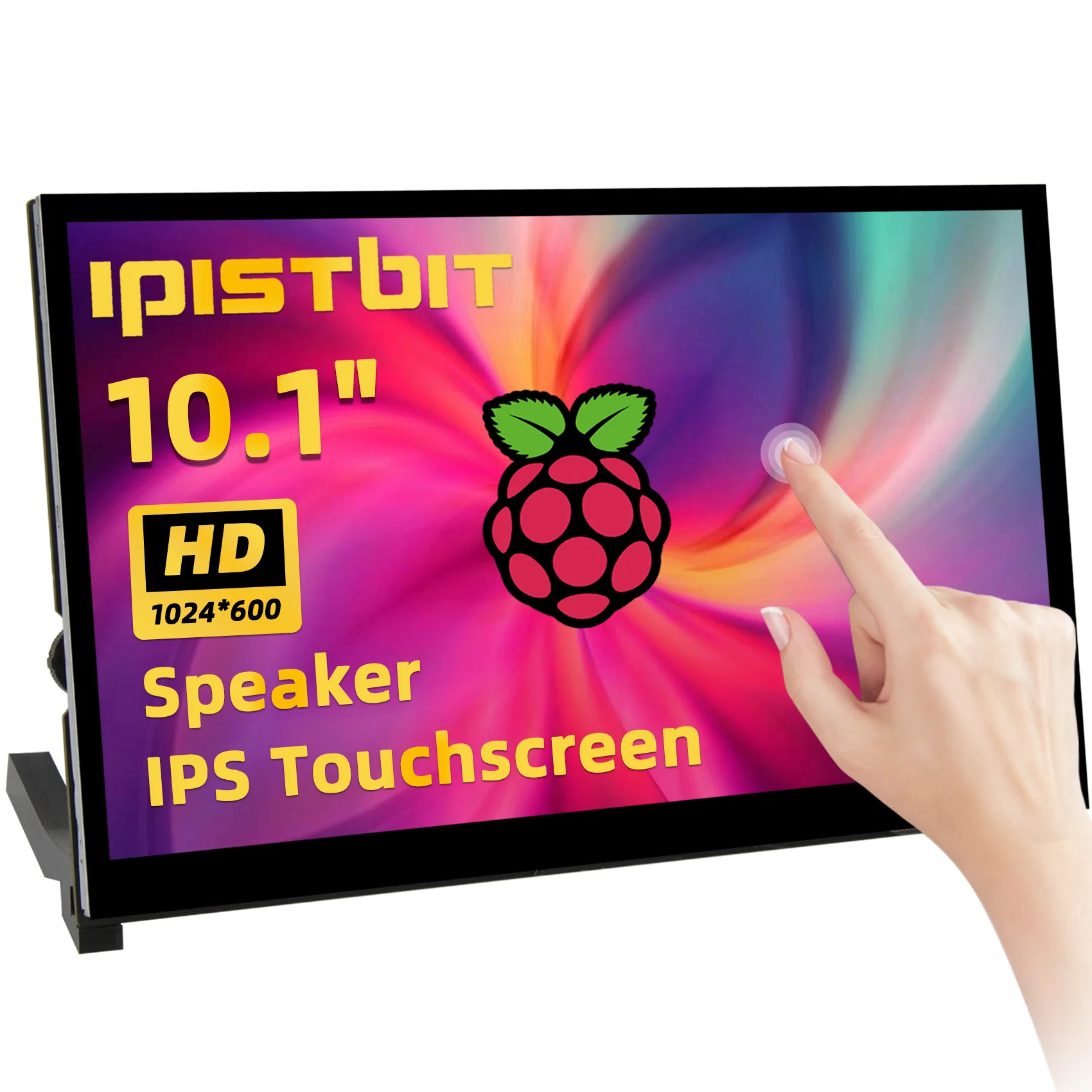 10,1-дюймовый емкостный сенсорный экран, IPS 1024 × 600, два встроенных динамика, монитор HDMI, совместимый с Raspberry Pi