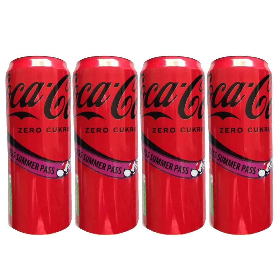 4x Napój gazowany COCA-COLA Zero 0,33 l puszka wąska