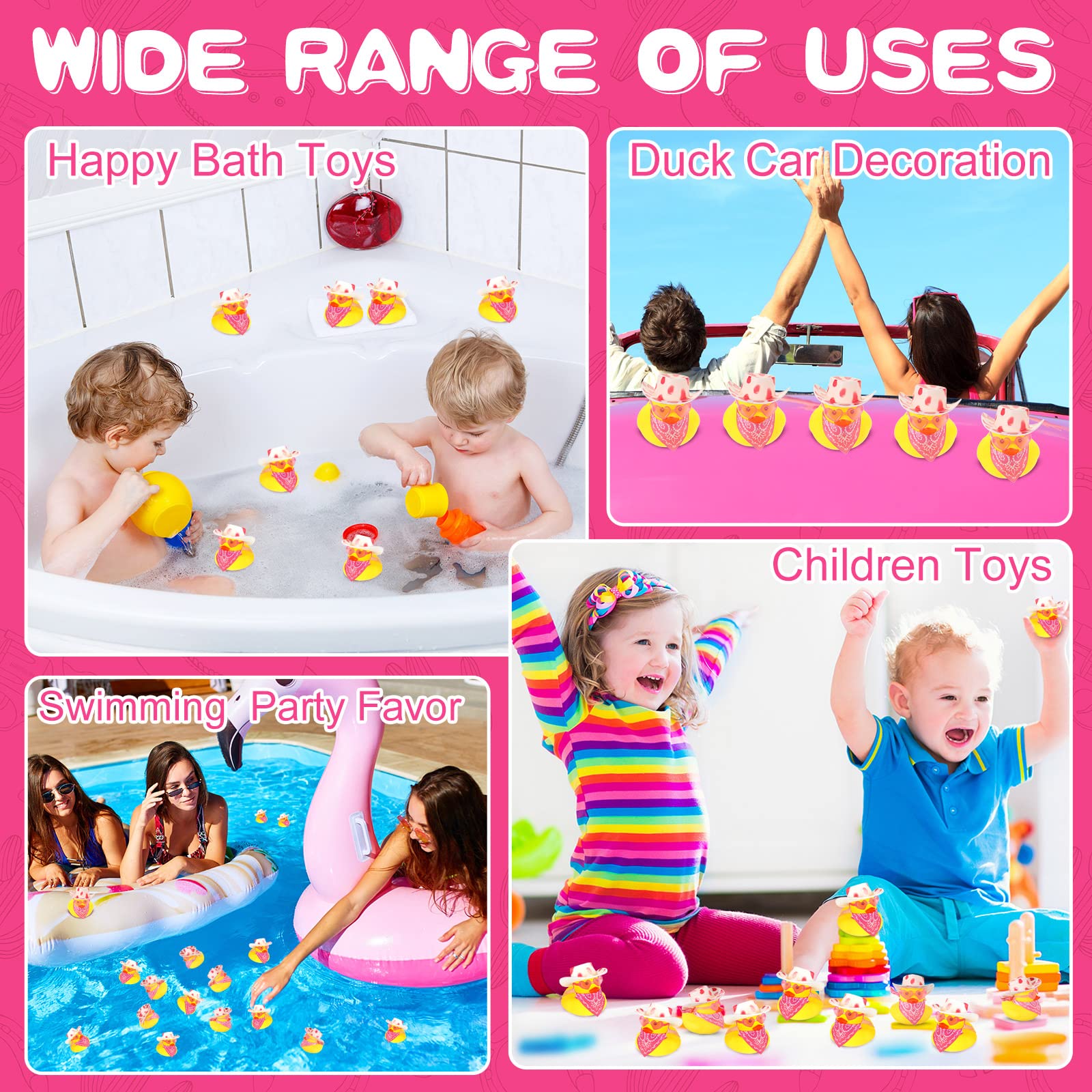 カウボーイミニラバーディクキー、帽子とメガネ、バレンタインデーギフト、シャワーパーティーの好意、ダックメガネ、12 24 36個