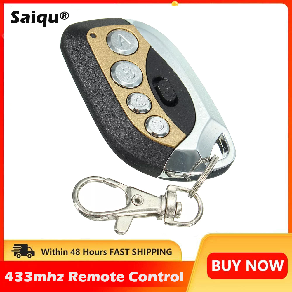 Universal Gate Remote Control 433 Mhz Universal Garage Command 4 Buttons Fixed Code RF Wireless transmitter duplicator