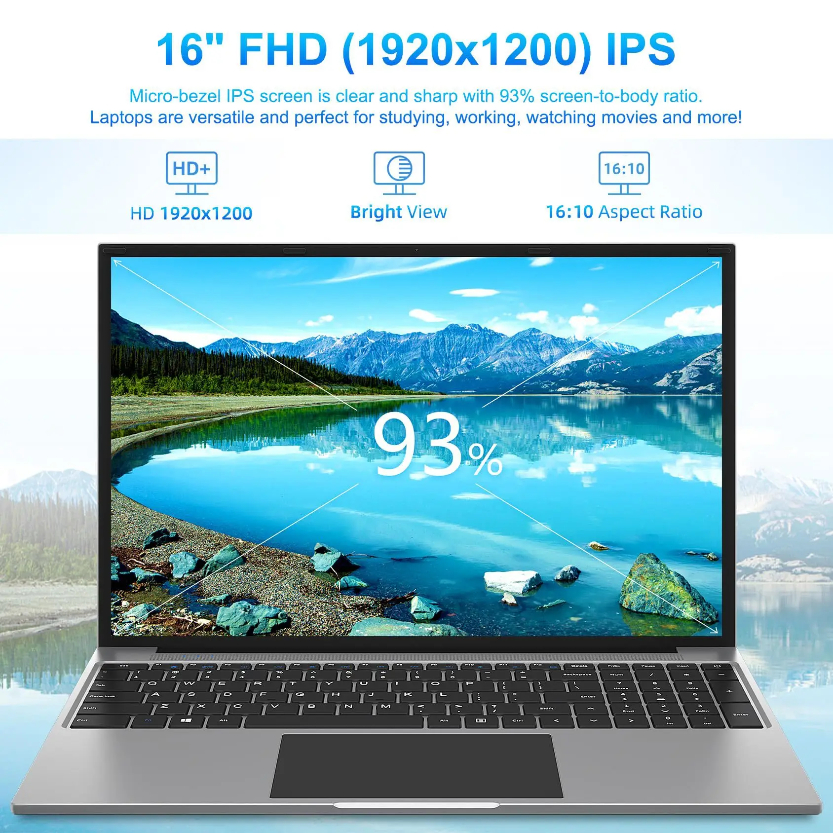 2025 nouveau 17.3 "ordinateur Portable 16GB RAM 512GB 1TB SSD Intel N5095 Portable ordinateur Portable léger rétro-éclairé clavier empreinte digitale Windows 11