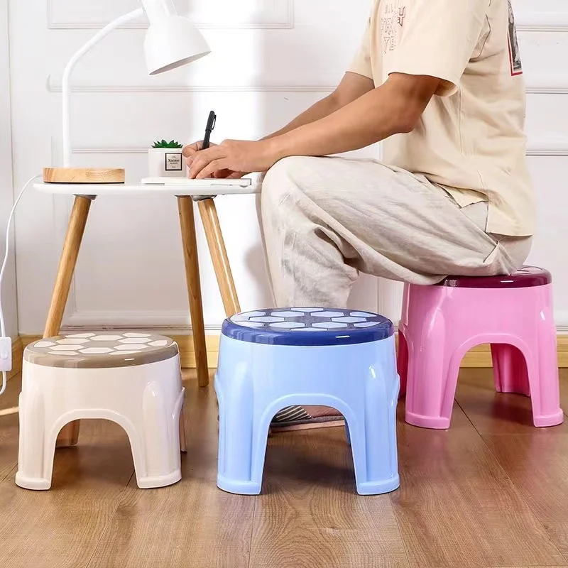 Plastic small stool household stackable thickened stool sofa stool tea