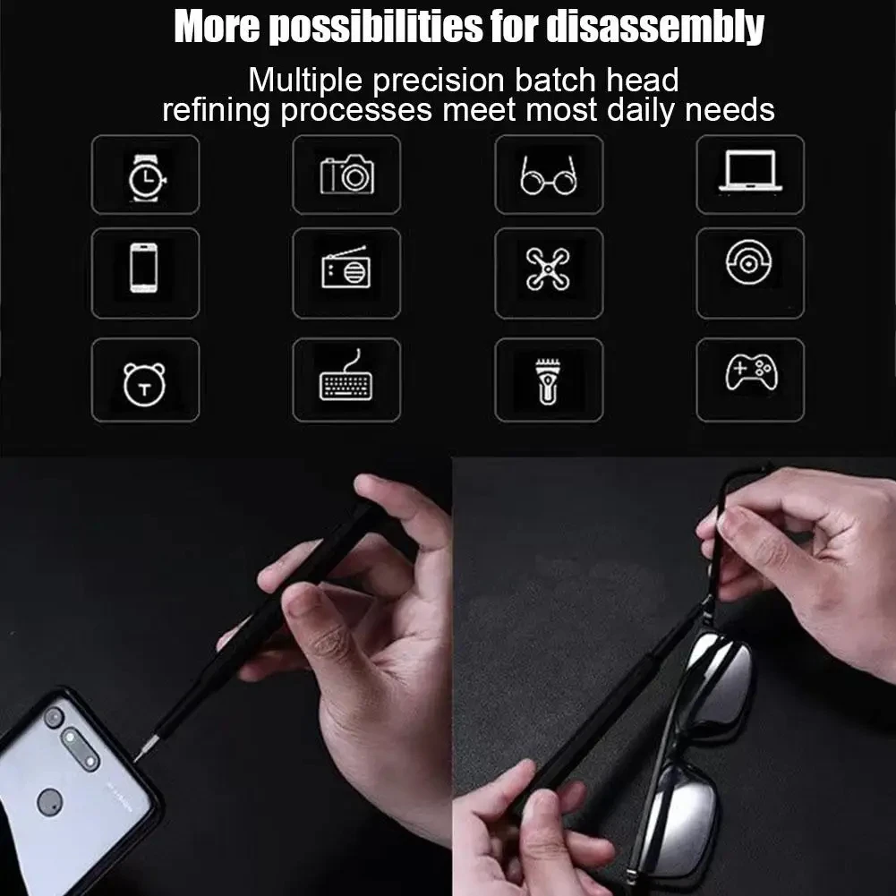 Set di cacciaviti magnetici di precisione, 25 in 1 con mini set di cacciaviti tascabili da 24 pezzi, piccolo set di riparazione per PC cellulare