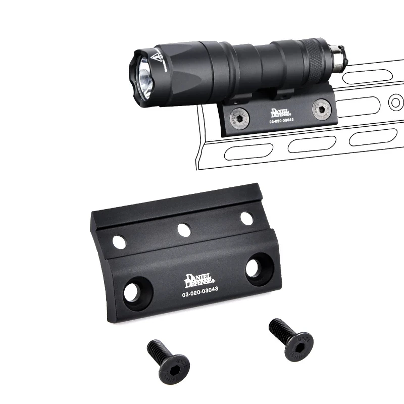 Luz de explorador montaje lateral DD CNC Keymod M-LOK Rail para SF M300 M600 linterna táctica soportes de Base accesorios de caza
