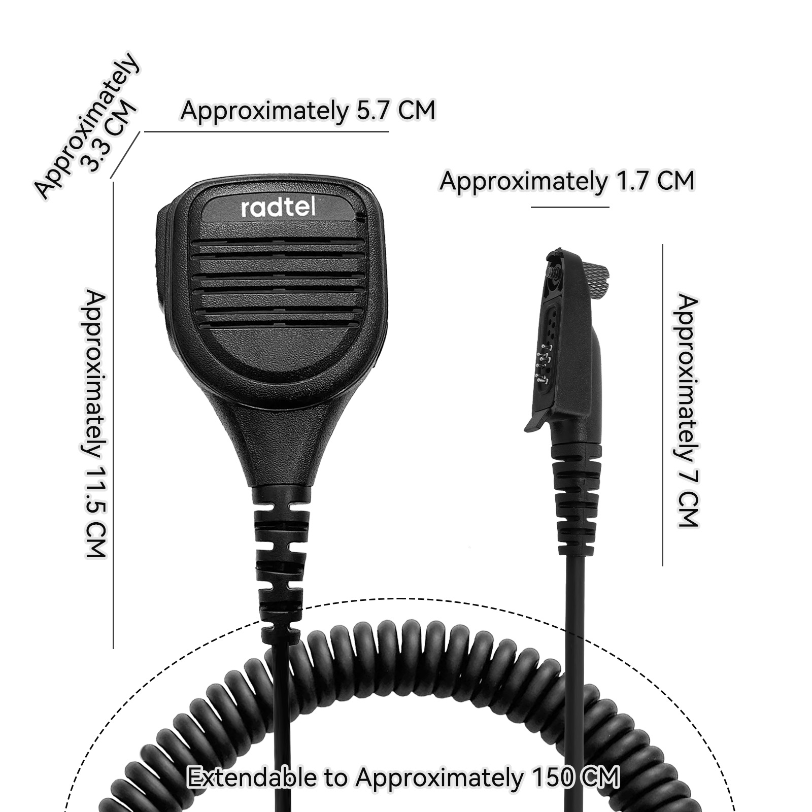 Mikrofon z głośnikiem Radtel Heavy Duty, wodoodporny, do radiotelefonów Radtel RT-880, RT-880G, RT-6D, RT-950, RT-950 PRO