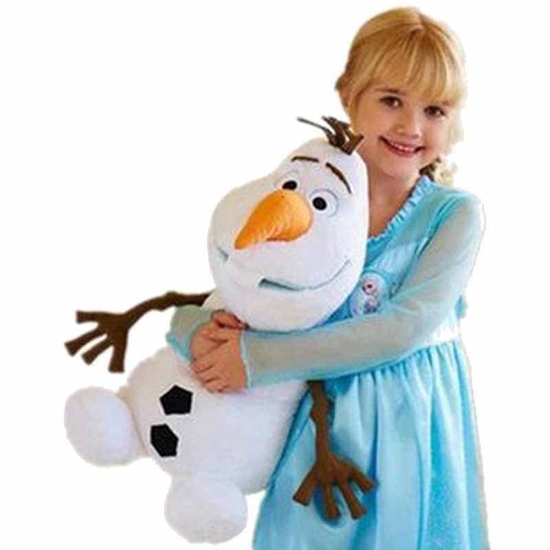 Disney-muñeco de peluche de Frozen para niños, muñeco de felpa Kawaii de 30cm y 50cm con dibujos animados de Snow Man, regalo de cumpleaños y Navidad