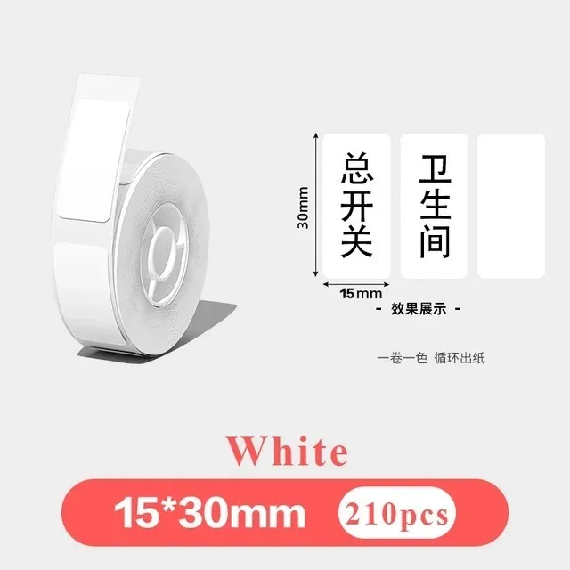 Adesivo para impressora de etiquetas p15, 12*40mm, 14*30mm, fita de etiqueta, papel de impressora térmica, compatível com phomemo d30 marklife p12 p11 labelle