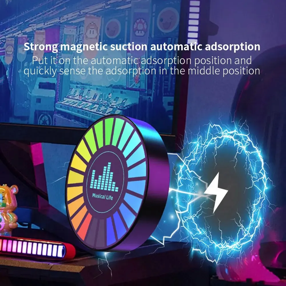 Luz Led con Control de sonido y música, lámpara de ritmo RGB, luz ambiental para coche, tira automotriz ajustable para fiestas familiares de automóviles