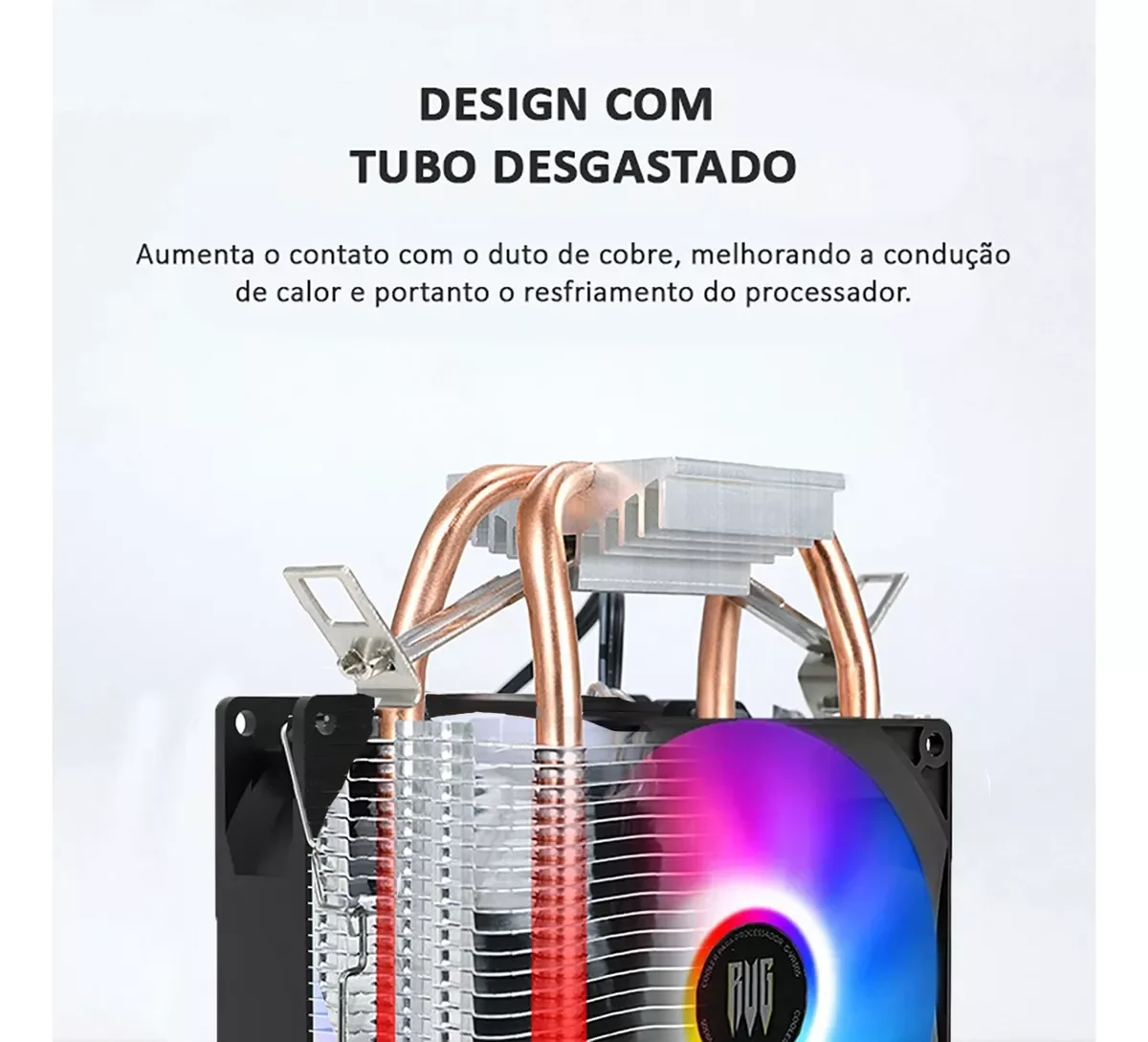 Air Cooler Processador Duplo PC CPU RGB Intel AMD Universal Sistema de Refrigeração G-VR342 Eficiência e Desempenho Ideal Gaming