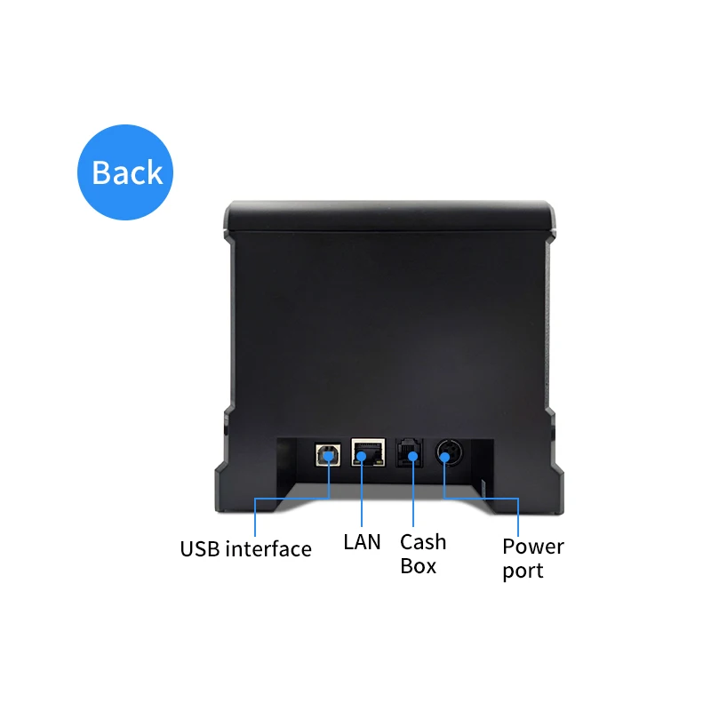 HZTZ 80mm termiczna drukarka pokwitowań HZ-8360 automatyczny nóż restauracja kuchnia drukarka POS USB LAN Bluetooth