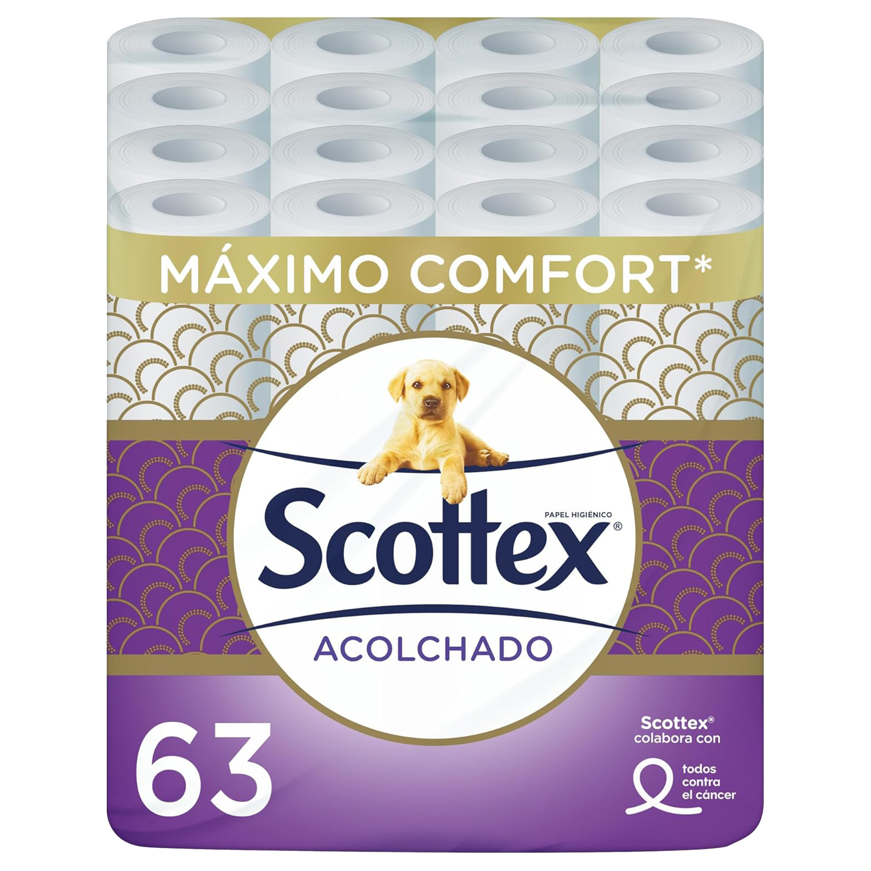 Scottex Acolchado Papel Higiénico 3 Capas - Packs Ahorro - Gran Suavidad y Comfort