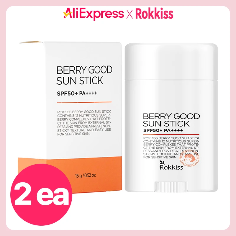 록키스 베리 굿 선스틱 SPF50+ PA++++, 15g, 2개입
