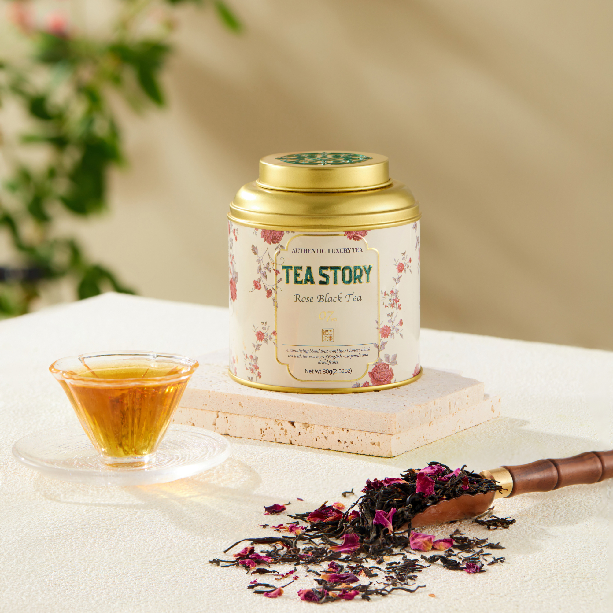 Rose Black Tea - Luxury Tea Caddy - 80g