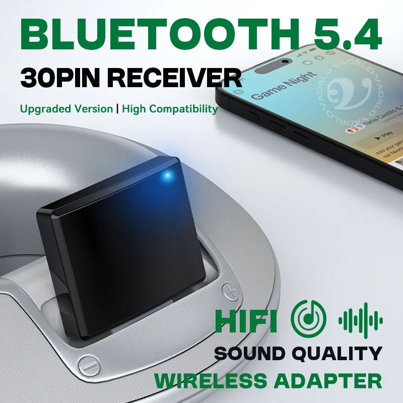 30Pin Bluetooth 5,4 5,1 Musik Empfänger A2DP/AVRCP Mini Wireless Audio Adapter Für IPhone IPod 30 PIN Analog lautsprecher HIFI Stereo