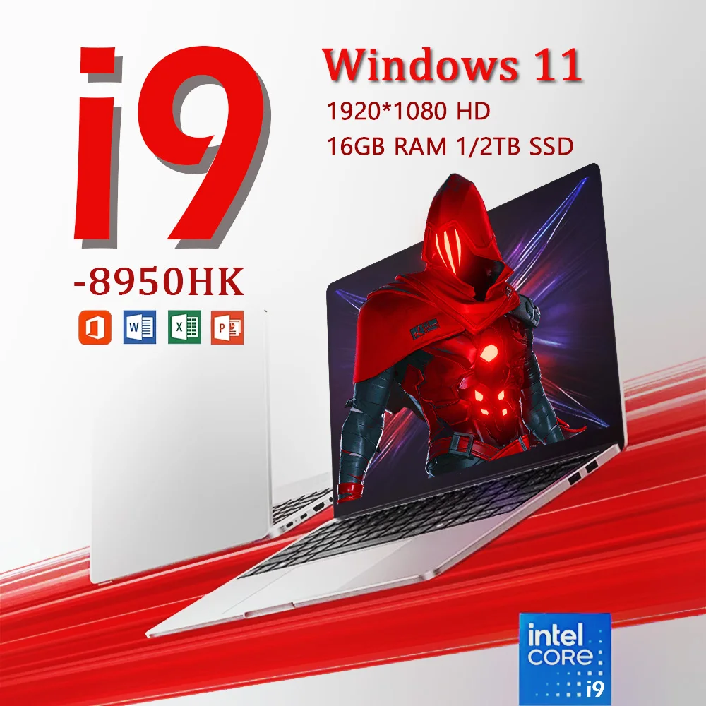 2025 Komputer stacjonarny do gier Windows 11 Pro 14,1 cala Intel CORE i9 8950HK 16 GB DDR4 1 TB 2 TB SSD 1920 * 1080P Office Gaming PC Notebook