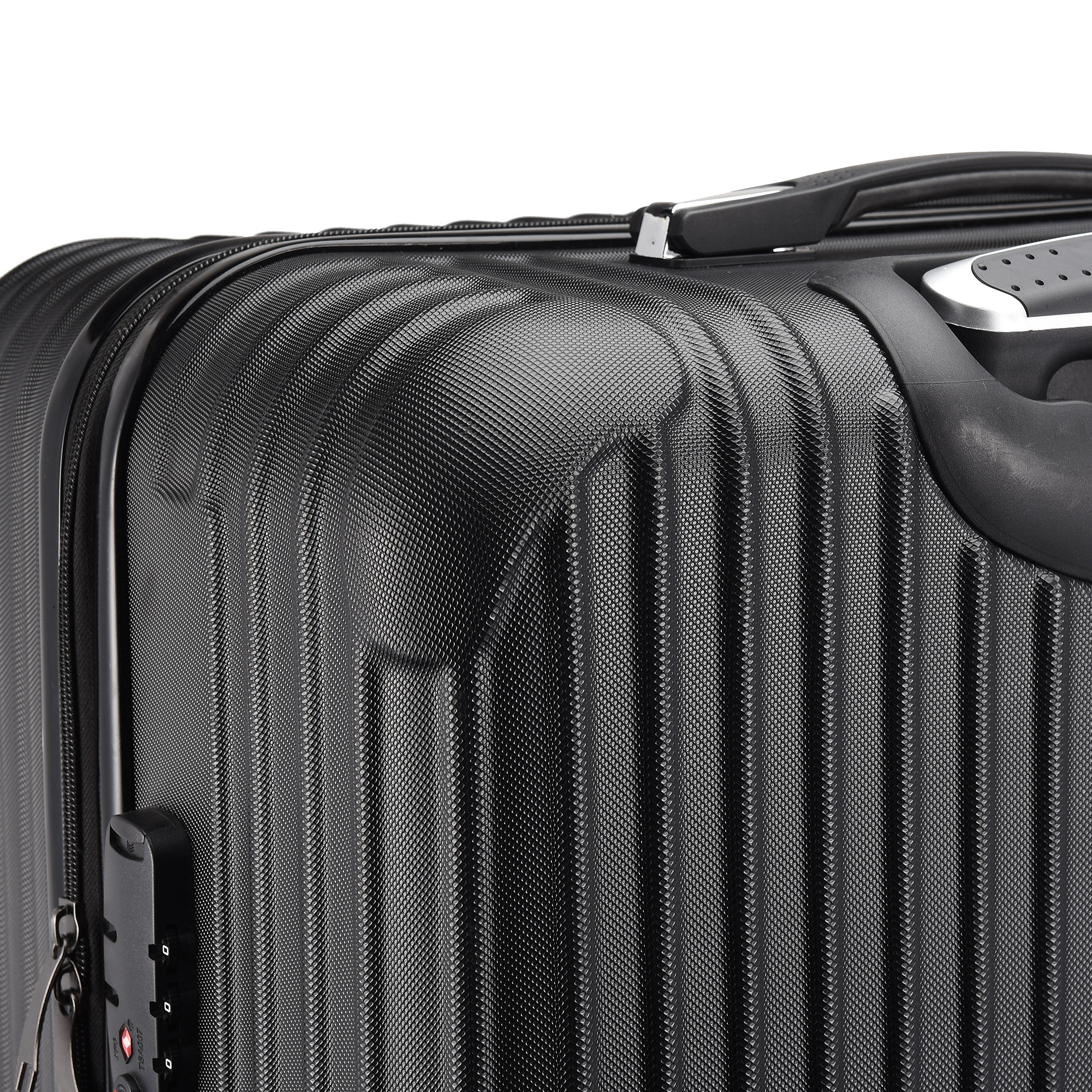 Conjunto de mala de viagem Anajqaqia 3 unidades, revestimento rígido ABS, com trava, alça telescópica e 4 rodas giratórias