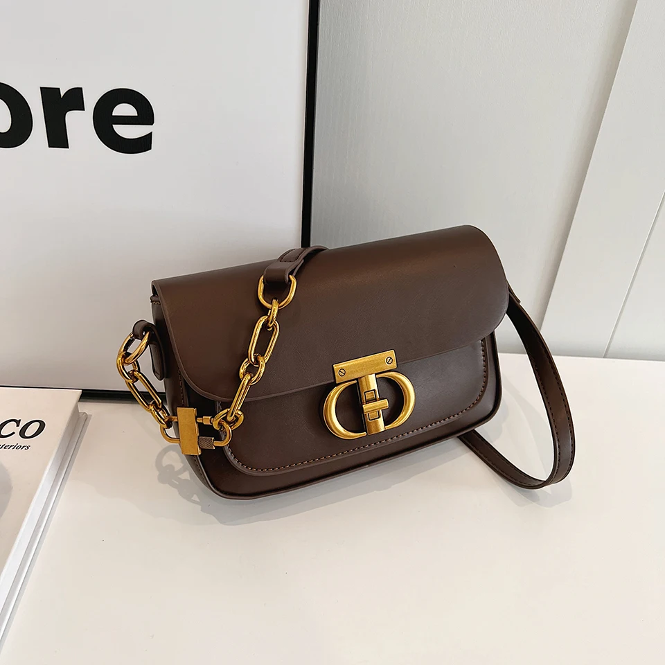 Retro กระเป๋าเล็กผู้หญิงแฟชั่น Niche กระเป๋า crossbody กระเป๋าสะพายสตรีอาวุโสกระเป๋าถือ Underarm กระเป๋า crossbody กระเป๋า