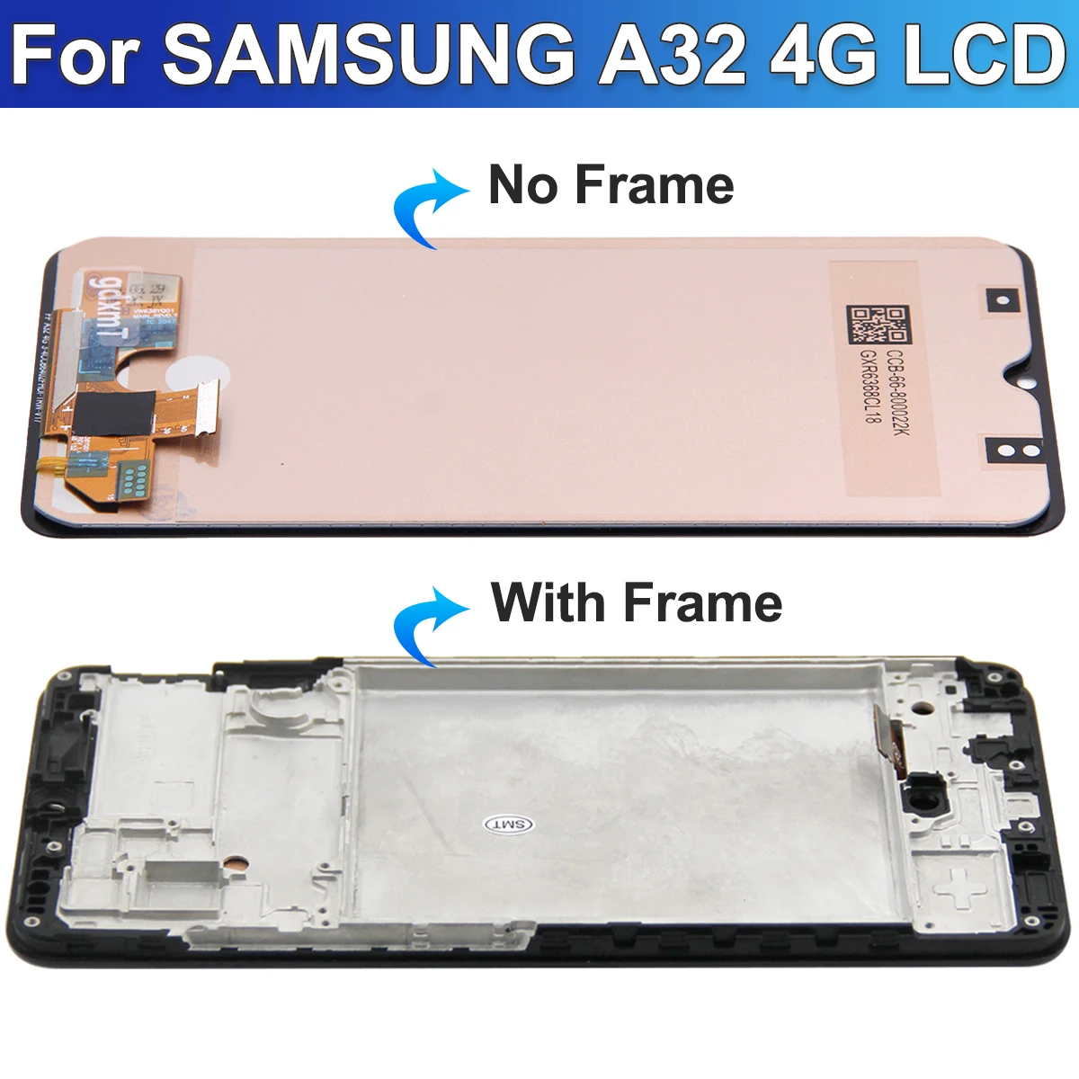ทดสอบ 100% สําหรับ Samsung Galaxy A32 4G A325 A325F SM-A325M SM-A325F/DS จอแสดงผล LCD Touch Screen Digitizer Assembly เปลี่ยน