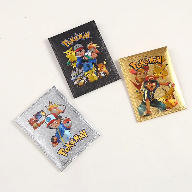 Carte dorée Pokemon Pikachu VMAX GX EX V, cartes argentées, angielski, hiszpański, Charizard Arceus, kolekcja rzadkich Pokémonów, carte