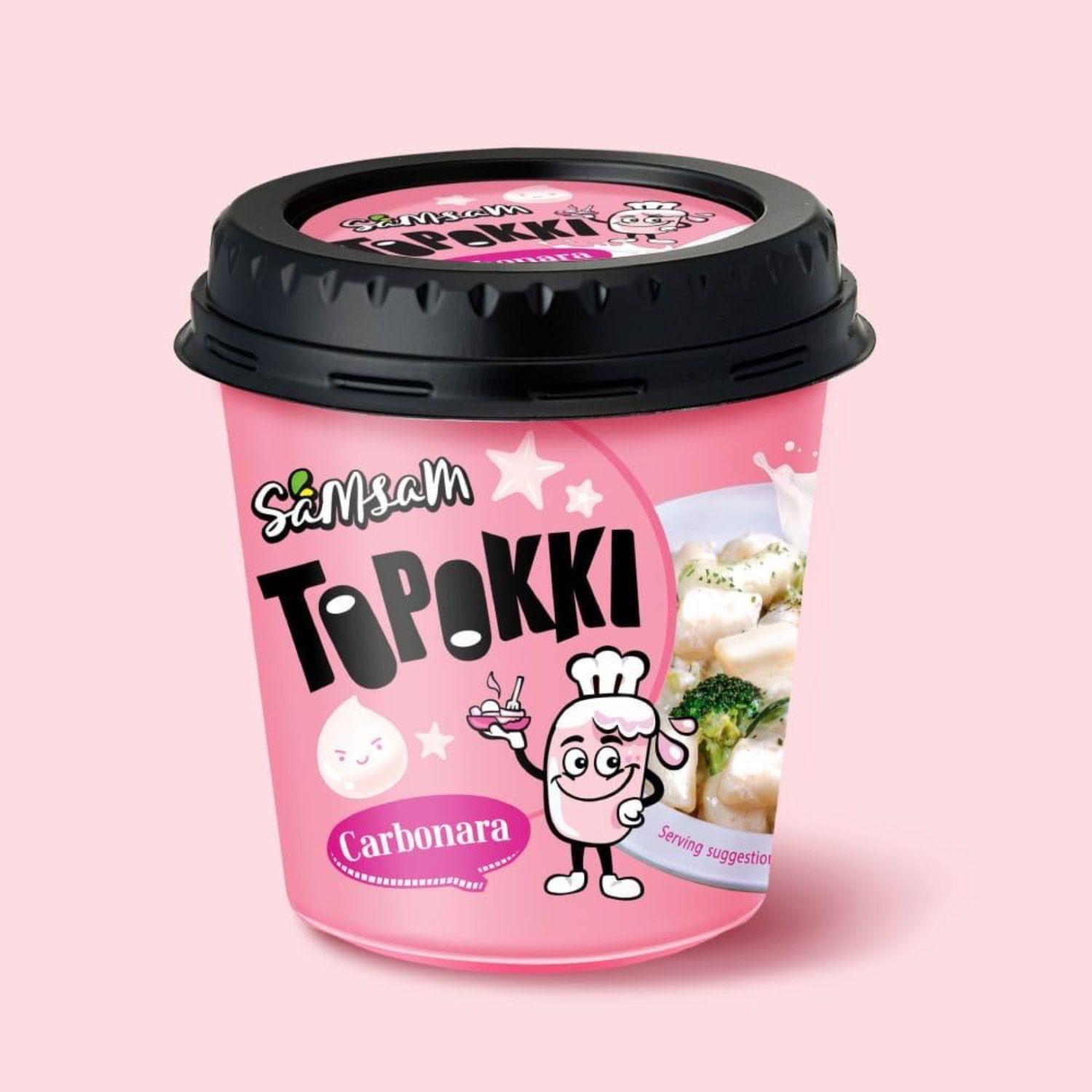 Samsam ,  Korean Toppokki Rice Cake （Pack of 6 cup）