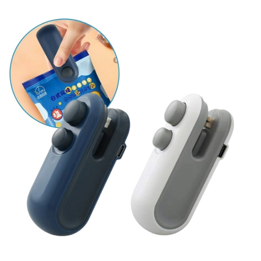 Mini Maquina Selador Portátil De Saco 2 Em 1 Magnético De Calor Recarregável