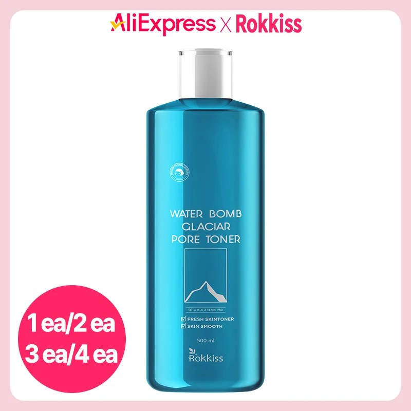 록키스 워터밤 빙하수 50퍼센트 약산성 모공 토너, 500ml