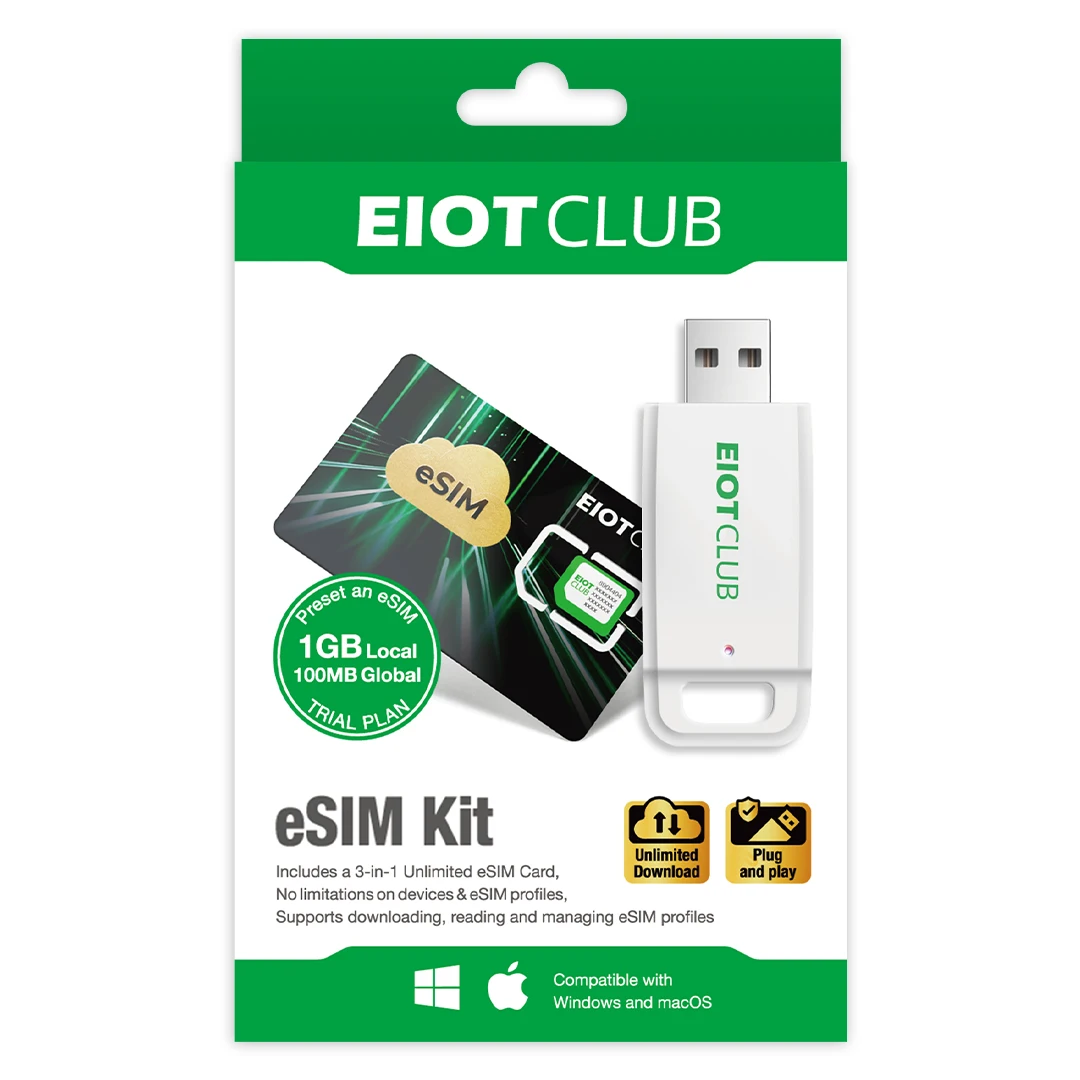 EIOTCLUB eSIM-kaart en eSIM-kaartlezer, onbeperkte download, gebruik in 200+ landen, fysieke eSIM-kaart voor reizen en zaken