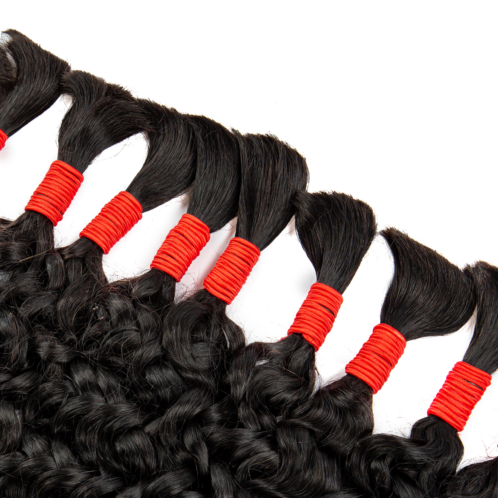 Water Wave Boho Brads Human Braiding Hair Bulk for Goddess Braids Bohemian Braid No Weft 10 Bundles Natural Color Human Hair