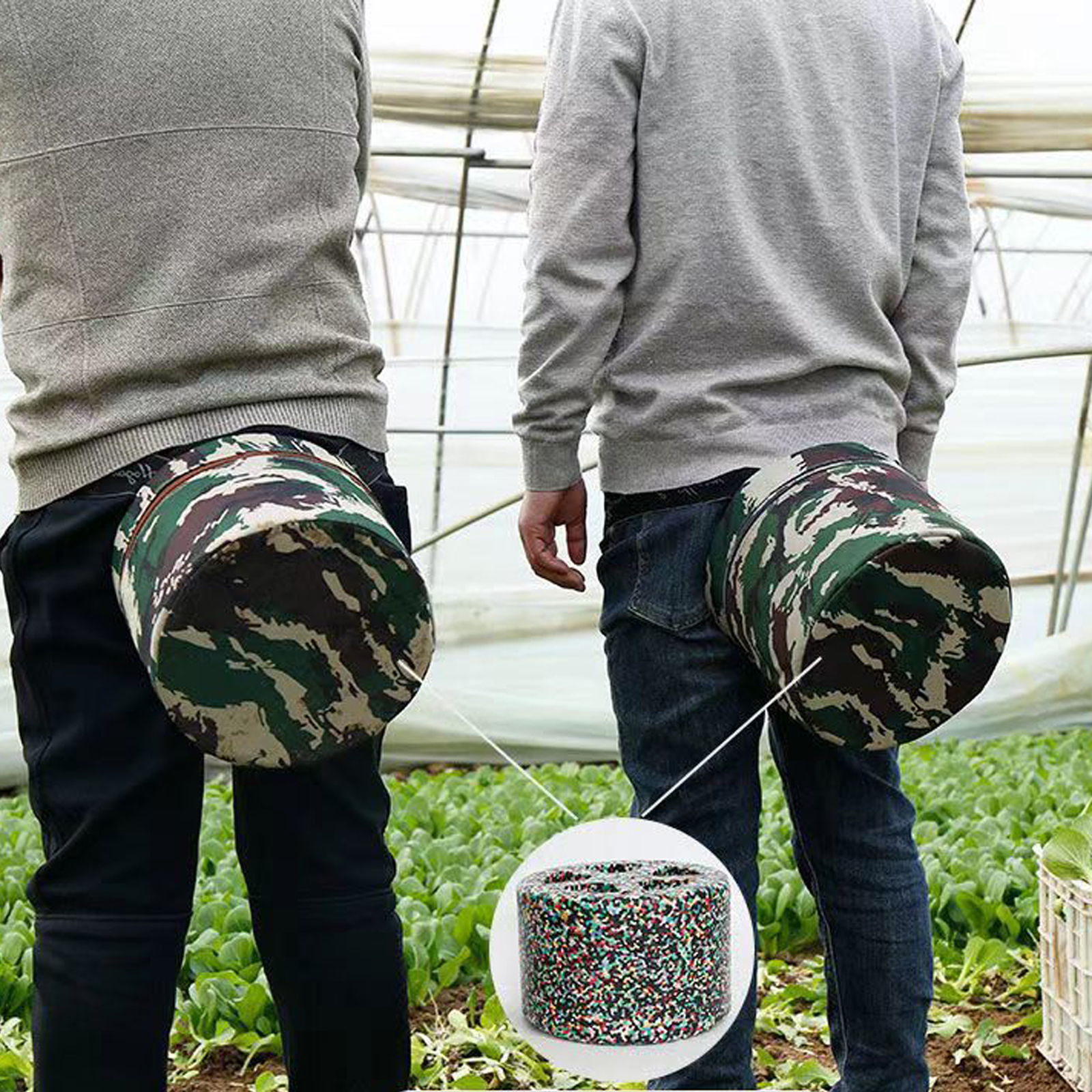 1Pc Gardening Stool Footstool Wearable Work seat Heavy Duty Garden Seat Stool Portable for Children Adults Home Yard Backpacking