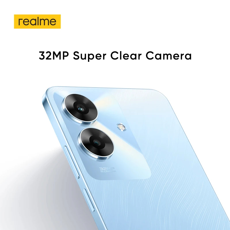 Realme Note 60 Smartphone 4GB 256GB UNISOC T612 Processador 32MP Câmera 6.74 "90Hz Display IP64 À Prova D 'Água 5000mAh Bateria
