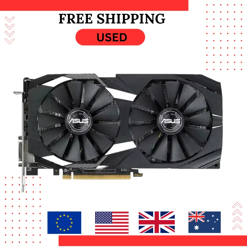 USED ASUS Graphics Cards AMD RX 580 8GB GDDR5 Mining GPU Video Card 256Bit Computer RX580