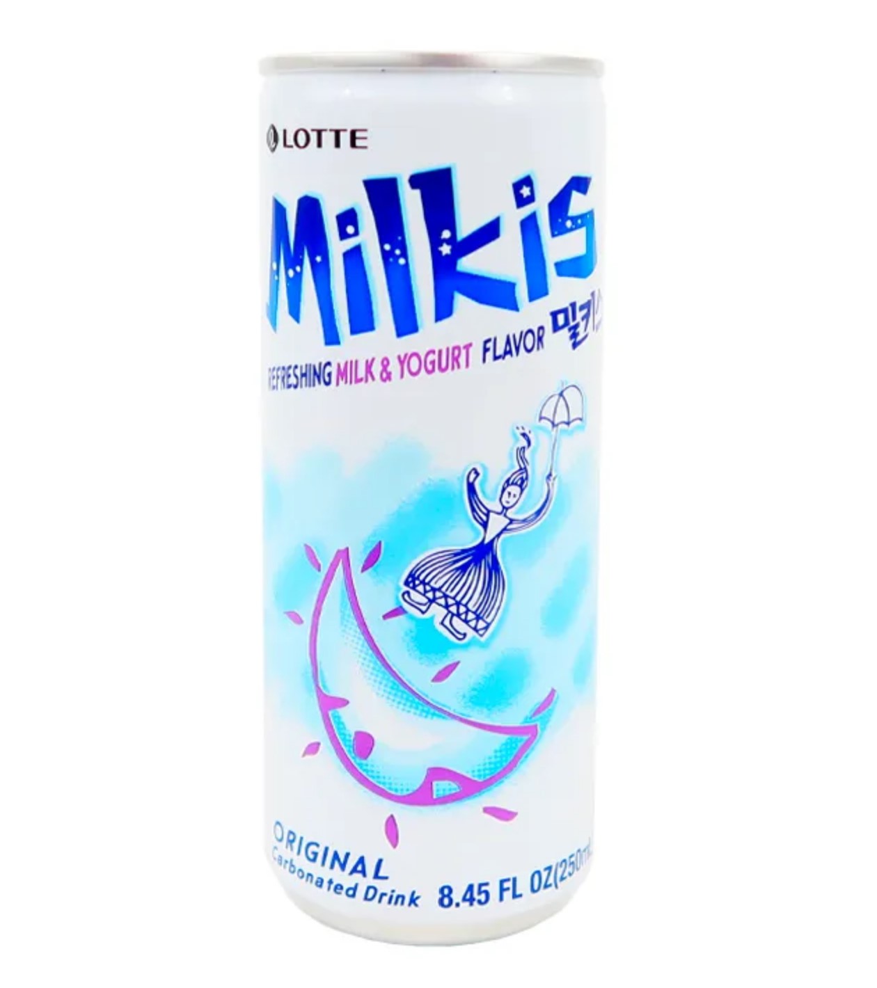 Lotte Milkis - Bebida coreana - Sabor: original - 10 latas de 250 ml cada una. - Bebida carbonatada sabor yogurt