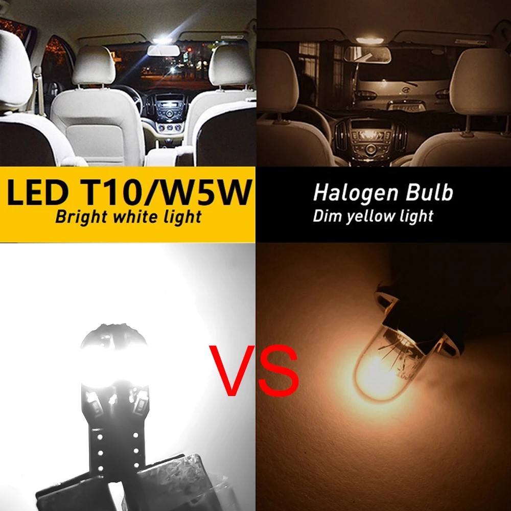 10 STKS T10 w5w Led Canbus Foutloos Auto-interieur Lamp Wit 5730 8 SMD LED 12 V Auto Side Wedge licht Witte Lamp