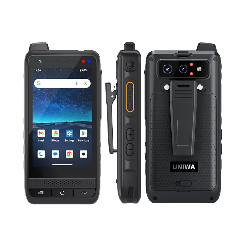UNIWA F400 Zello POC Walkie Talkie Global 4G PDA resistente Android 15 4 pulgadas 4GB + 64GB 2,5 W altavoz grande 4350mAh PoC SOS botón NFC