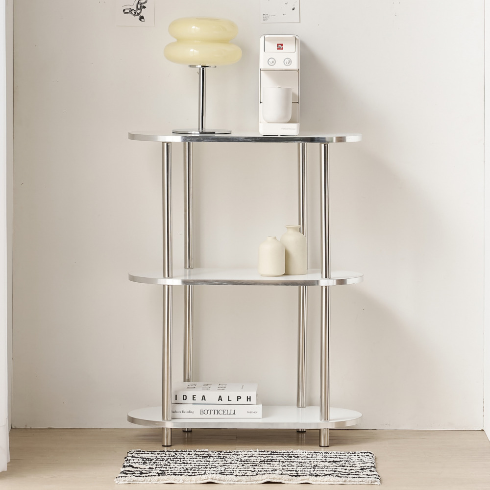 [레드팩토리] 라로 라운드 다용도선반 (무료배송) 렌지대 인테리어선반  수납선반 수납장 펜트리 진열장 3단선반