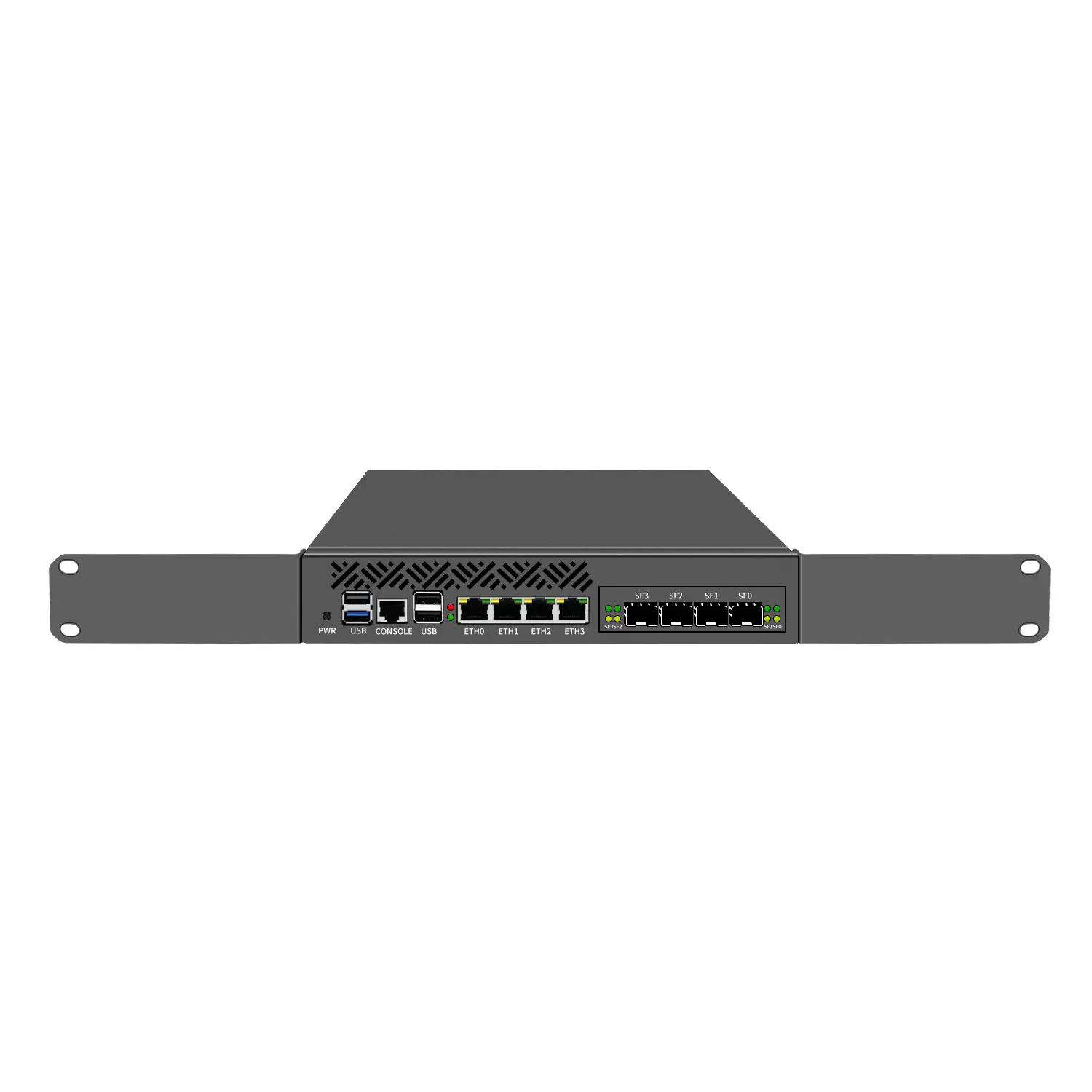 Partaker Firewall Hardware Network Security Server Mini 1U 9.5 Inch Rack-mounted Intel N100 4 LAN 2.5Gb 1G/10G SFP OPNsense