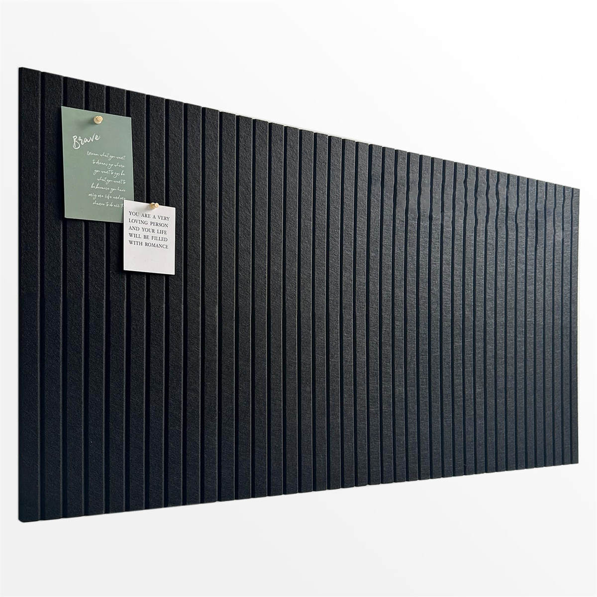 Tablero de corcho grande para oficina, tablero de fieltro negro alternativo, paneles de pared de listones, azulejos de tablón de anuncios de fieltro para pared de oficina, 6 uds.