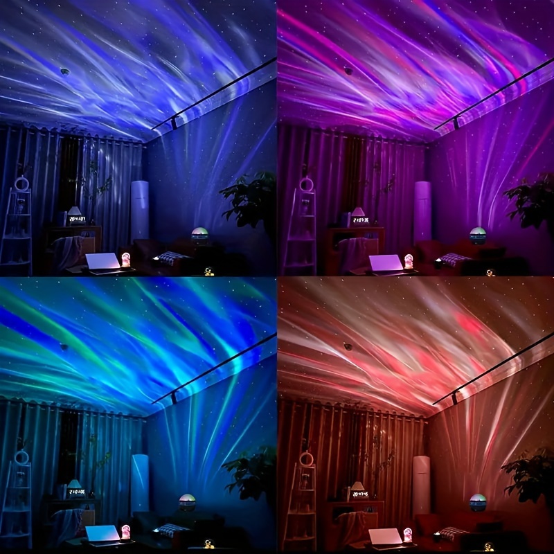 USB LED Night Light Starry Sky Projector Lamp Aurora DC 5V RGB Remote Control Rotating Lighting for Home Party Room Decoration